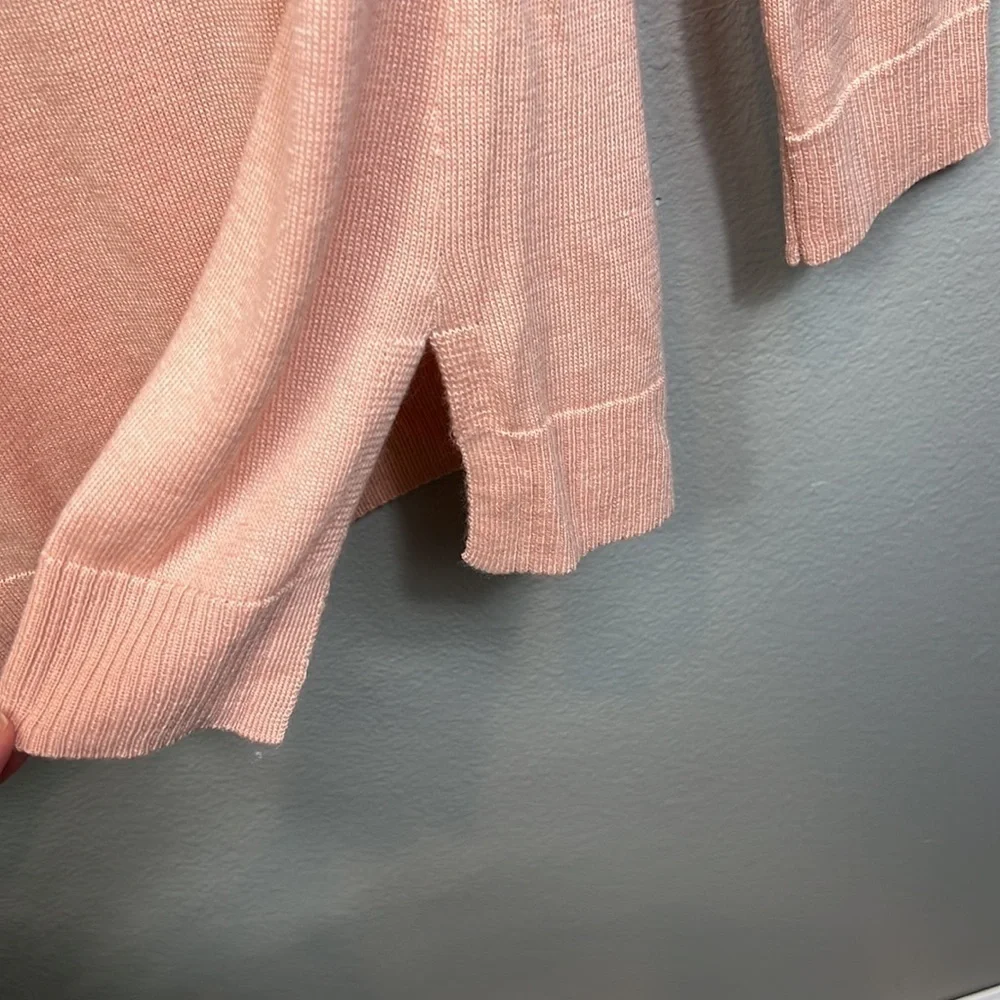 NWT Maison Jules Sweatshirt Crew Swan Motif Pink Gray Long Sleeve XL Feminine - Picture 7 of 12